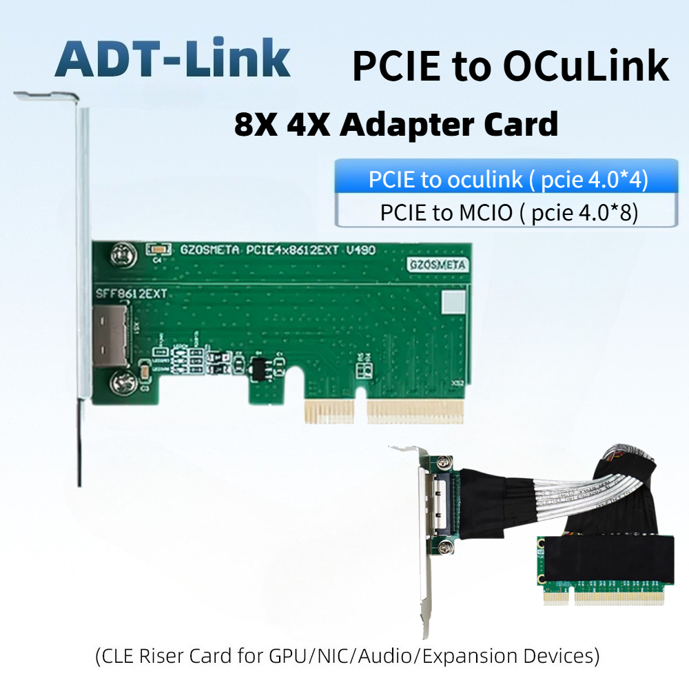 Itx Case Pcie Riser 4.0 - PCIE 4.0 4X to Oculink SFF-8612