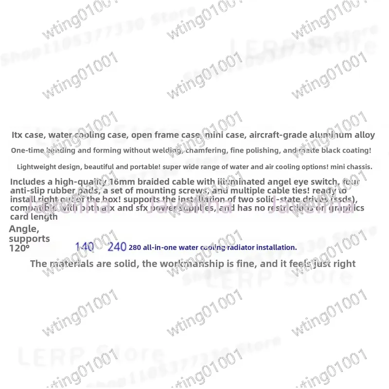 for ITX Vertical Open Frame Ch - Mini Itx Case Water Cooling Support recension och pris
